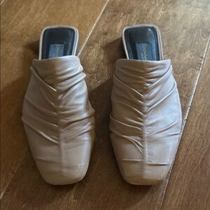 Donna Karan Beige Mules